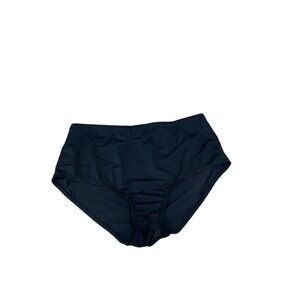 Swimsuits For All Bikini Bottom Womens Size 24 Black High Waist Full coverage